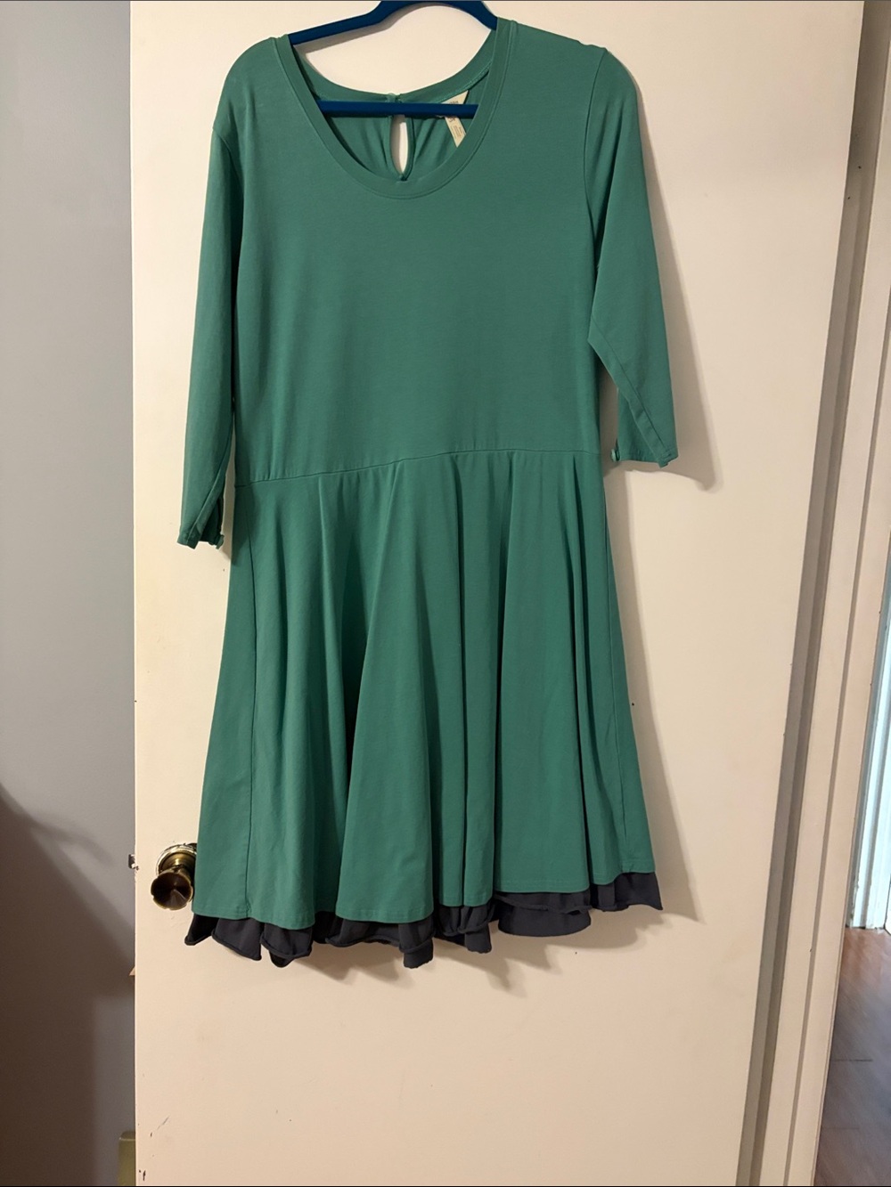 Matilda Jane Teal Green Swing Dress with Dark Hem